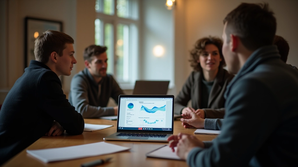 Kogukonna koosolek, kliimandmete analüüs, arvutiekraan